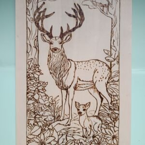 Papa cerf et son petit